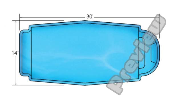 Swimming pool layout design view