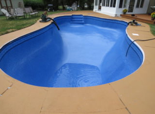 Closeup shot of the swimming Pool