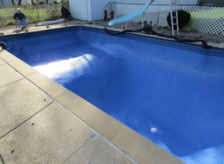 Closeup shot of the swimming pool